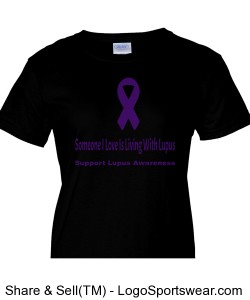 Black Women's Fitted "Someone I Love..." Design Zoom