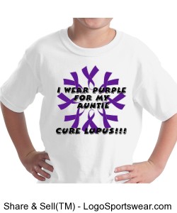 Youth "I wear Purple For My Auntie" Design Zoom