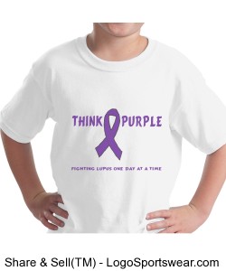 Kids Think Purple Tee Design Zoom