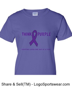 Think Purple Ladies Tee Design Zoom